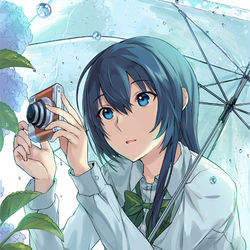 This is a pixiv picture whose title is ボクのアジサイ.