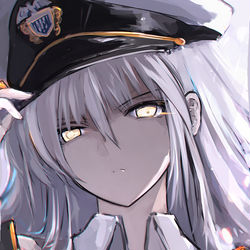 This is a pixiv picture whose title is 「灰色の亡霊」.