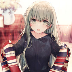 This is a pixiv picture whose title is 「外は冷えるみたいですよ…？」.