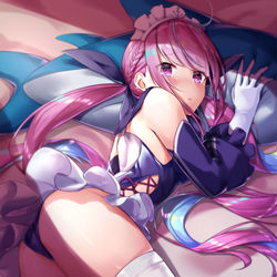 This is a pixiv picture whose title is センシティブあくあちゃん（アズレ衣装）.