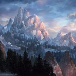 This is a pixiv picture whose title is Snow-Covered Mountain from Magic.
