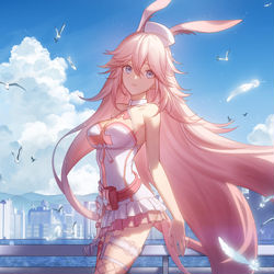 This is a pixiv picture whose title is 青空の下.