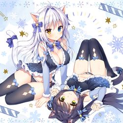 This is a pixiv picture whose title is 猫ｘ猫.