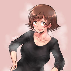 This is a pixiv picture whose title is 本田未央透けブラヒートテック部.