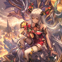 This is a pixiv picture whose title is 【神撃のバハムート】クリスマス・ヴィズヤ.