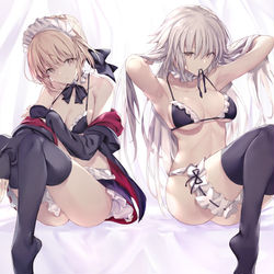 This is a pixiv picture whose title is 朝のメイドオルタズ.