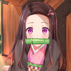 This is a pixiv picture whose title is 禰豆子.