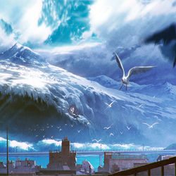 This is a pixiv picture whose title is 大海獣北海道.