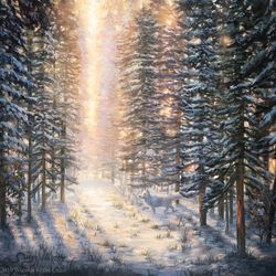 This is a pixiv picture whose title is Snow-Covered Forest from Magic.