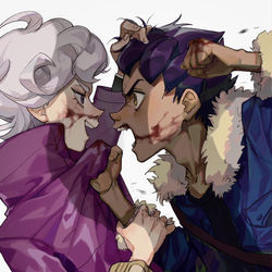 This is a pixiv picture whose title is 喧嘩.