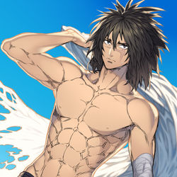 This is a pixiv picture whose title is デスガトリングとダークネスブレイドの水着.