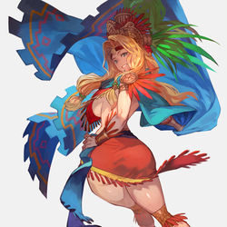 This is a pixiv picture whose title is ケツァル・コアトル.