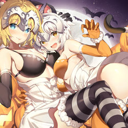 This is a pixiv picture whose title is ハロウィンジャンヌ姉妹.