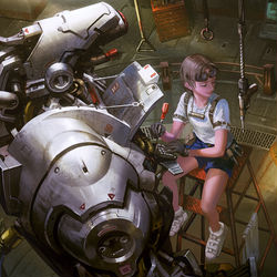 This is a pixiv picture whose title is Under Repair.