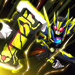This is a pixiv picture whose title is 『シャイニングアサルトホッパー！』.