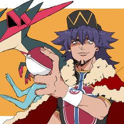 This is a pixiv picture whose title is まんまとダンデさんとキバナさんにハマりました.