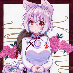This is a pixiv picture whose title is アオザイ椛.