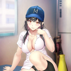This is a pixiv picture whose title is 寮暮らしで禁欲生活を強いられ、練習に集中できていない気になる男～.