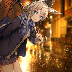 This is a pixiv picture whose title is 夜雨.
