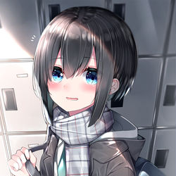 This is a pixiv picture whose title is 「一緒に帰る？」.