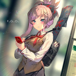 This is a pixiv picture whose title is 通学する武蔵ちゃん.