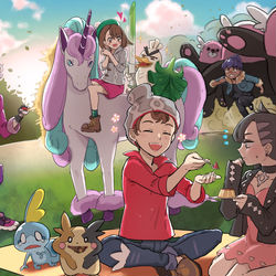 This is a pixiv picture whose title is ポケモン⚔️🛡.