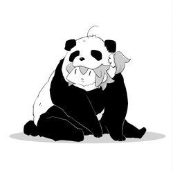This is a pixiv picture whose title is 良ちゃんとパンダと愛でられたいマスター。.