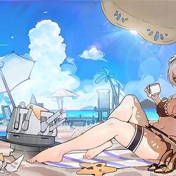 This is a pixiv picture whose title is 贝尔法斯特沙滩.