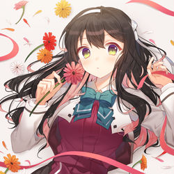This is a pixiv picture whose title is ガーベラと長波ちゃん.