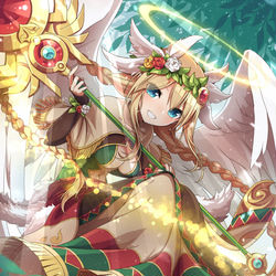 This is a pixiv picture whose title is 聖天地の守神.