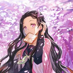 This is a pixiv picture whose title is Bread Nezuko.