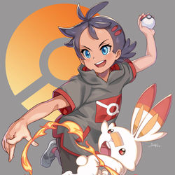 This is a pixiv picture whose title is ヒバニーとゴウ.