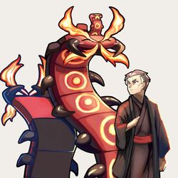 This is a pixiv picture whose title is 着物カブさん＋マルヤクデとヤクデ.