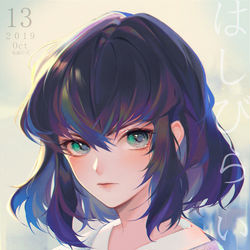 This is a pixiv picture whose title is 嘴平伊之助 by 海培老师.