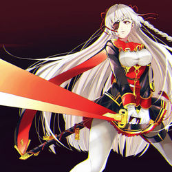 This is a pixiv picture whose title is 血剣のカリン.