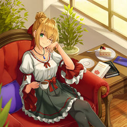 This is a pixiv picture whose title is ネロ ティータイム.