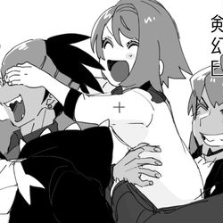This is a pixiv picture whose title is 剣盾幻覚EP3.