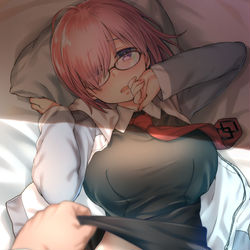 This is a pixiv picture whose title is ホントは嫌じゃないマシュの「ダメです…」.
