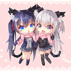 This is a pixiv picture whose title is JKにゃーにゃー 🐱 💕.