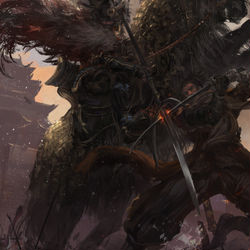 This is a pixiv picture whose title is 大手門.