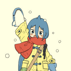 This is a pixiv picture whose title is 冬のサメガール.