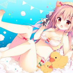 This is a pixiv picture whose title is 泡しかないお風呂.
