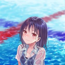This is a pixiv picture whose title is 夏の沫.