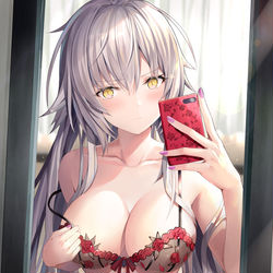 This is a pixiv picture whose title is 自撮り邪ンヌ.