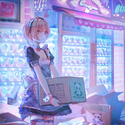 This is a pixiv picture whose title is 閉店準備.