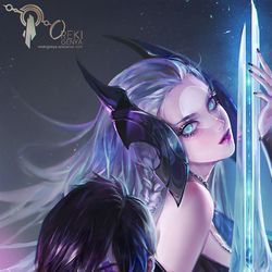This is a pixiv picture whose title is Aphelios.