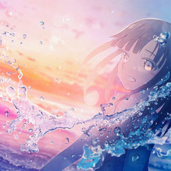 This is a pixiv picture whose title is 夏に遺る.