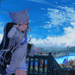 This is a pixiv picture whose title is 雨は降らない方に賭けよう.