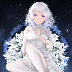This is a pixiv picture whose title is 花言葉は「純粋」.