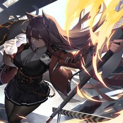 This is a pixiv picture whose title is Skyfire.
